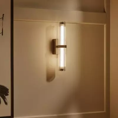 Saelin Farmhouse LED Tube Glass Wall Sconce Saelin Farmhouse LED Tube Glass Wall Sconce