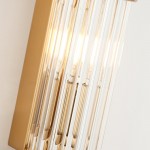 Raelin Retro Cylindrical Ribbed Glass Sconce