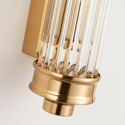Raelin Retro Cylindrical Ribbed Glass Sconce Raelin Retro Cylindrical Ribbed Glass Sconce