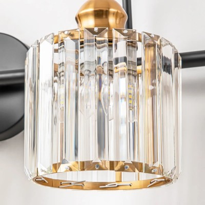 Naeris Modern Square Crystal Wall Sconce Naeris Modern Square Crystal Wall Sconce