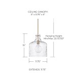 Tydon Minimalist Water Ripple Glass Pendant Light