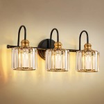 Naeris Modern Square Crystal Wall Sconce