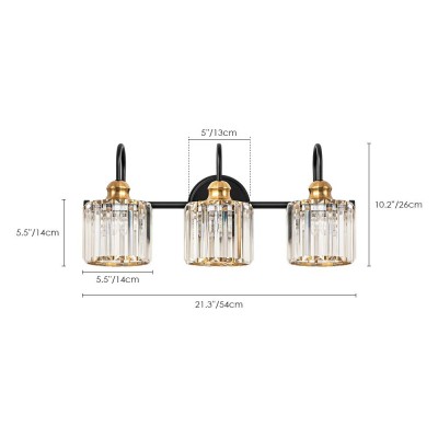 Naeris Modern Square Crystal Wall Sconce Naeris Modern Square Crystal Wall Sconce