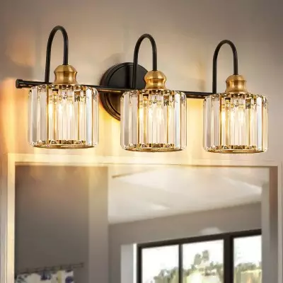 Naeris Modern Square Crystal Wall Sconce Naeris Modern Square Crystal Wall Sconce