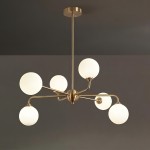 Alis Luxury White Glass Ball Chandelier