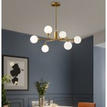 Alis Luxury White Glass Ball Chandelier