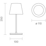 Matteo Modern Rechargeable LED Mini Table Lamp Matteo Modern Rechargeable LED Mini Table Lamp