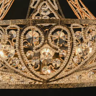 Audenor Retro Crystal Drum Chandelier