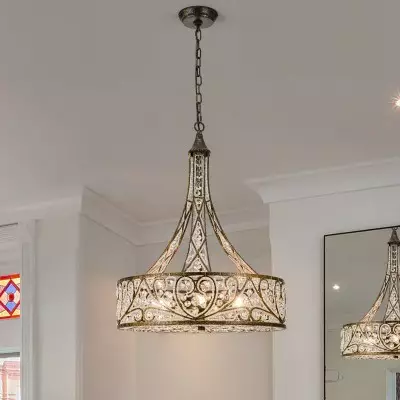 Audenor Retro Crystal Drum Chandelier