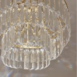 Deneuve Farmhouse Tiered Glass Brass Ceiling Light