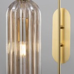 Emrys Modern Gold Fluted Glass Cylinder Sconce