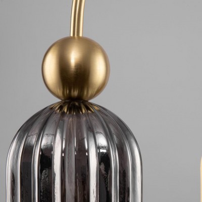 Emrys Modern Gold Fluted Glass Cylinder Sconce