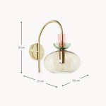 Oryn Globe Glass Brass Wall Light