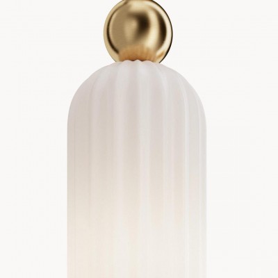 Emrys Modern Gold Fluted Glass Cylinder Sconce
