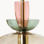 Oryn Globe Glass Brass Wall Light