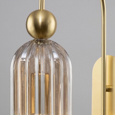 Emrys Modern Gold Fluted Glass Cylinder Sconce Emrys Modern Gold Fluted Glass Cylinder Sconce