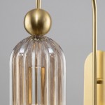 Emrys Modern Gold Fluted Glass Cylinder Sconce