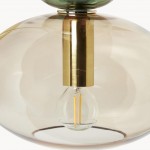 Oryn Globe Glass Brass Wall Light