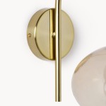 Oryn Globe Glass Brass Wall Light