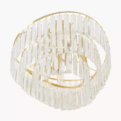 Deneuve Farmhouse Tiered Glass Brass Ceiling Light Deneuve Farmhouse Tiered Glass Brass Ceiling Light