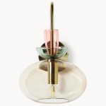 Oryn Globe Glass Brass Wall Light