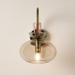 Emrys Modern Gold Fluted Glass Cylinder Sconce