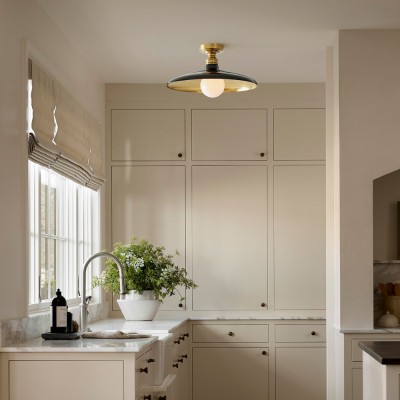 Dulcinea Farmhouse Metal Flush Mount Ceiling Light