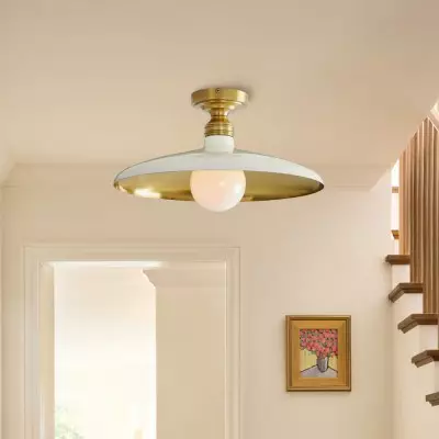 Dulcinea Farmhouse Metal Flush Mount Ceiling Light