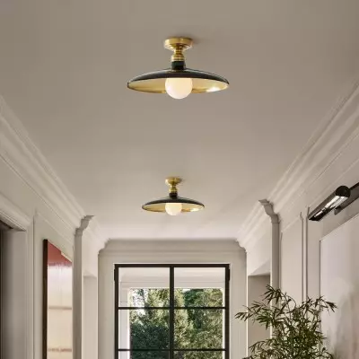 Dulcinea Farmhouse Metal Flush Mount Ceiling Light