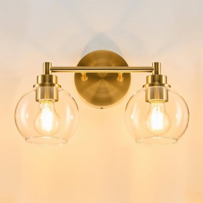 Darian Farmhouse Clear Glass Globe Sconce Darian Farmhouse Clear Glass Globe Sconce