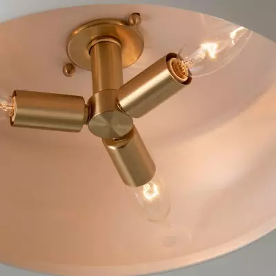 Draven Minimalist Ceramic Round Flush Mount Ceiling Light