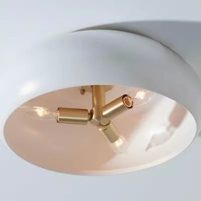 Draven Minimalist Ceramic Round Flush Mount Ceiling Light