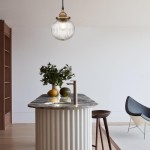 Meliora Rustic Ribbed Glass Globe Pendant Light