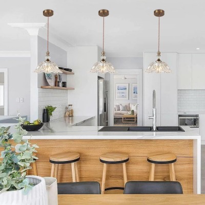 Vilkas Vintage Flower Shaped Glass Pendant Light Vilkas Vintage Flower Shaped Glass Pendant Light