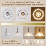 Vilkas Vintage Flower Shaped Glass Pendant Light