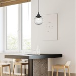 Meliora Rustic Ribbed Glass Globe Pendant Light