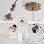 Vilkas Vintage Flower Shaped Glass Pendant Light