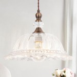 Vilkas Vintage Flower Shaped Glass Pendant Light