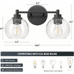 Darian Farmhouse Clear Glass Globe Sconce