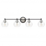 Darian Farmhouse Clear Glass Globe Sconce