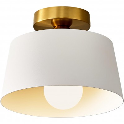 Siora White Metal Semi Flush Mount Ceiling Light
