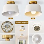Siora White Metal Semi Flush Mount Ceiling Light