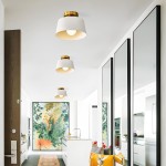 Siora White Metal Semi Flush Mount Ceiling Light