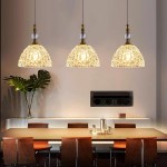 Jorvald Vintage Crystal Dome Brass Pendant Light