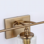 Cerys Modern 3-Light Ribbed Glass Cylinder Sconce