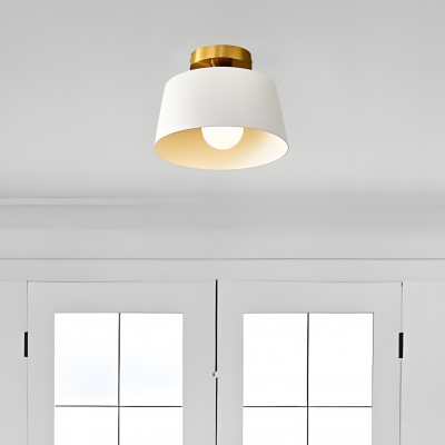 Siora White Metal Semi Flush Mount Ceiling Light