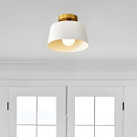 Deneuve Farmhouse Tiered Glass Brass Ceiling Light