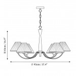 Axel Rustic Pleated Shade Wood Chandelier Axel Rustic Pleated Shade Wood Chandelier