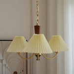 Axel Rustic Pleated Shade Wood Chandelier Axel Rustic Pleated Shade Wood Chandelier