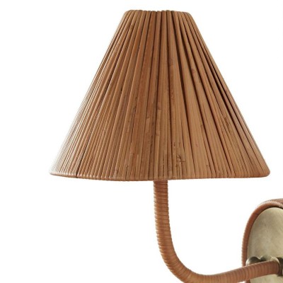 Calmyn Natural Woven Rattan Cone Wall Sconce Calmyn Natural Woven Rattan Cone Wall Sconce